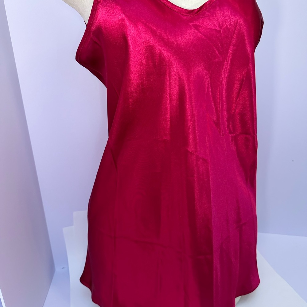 Adonna Satin Fuchsia Chemise